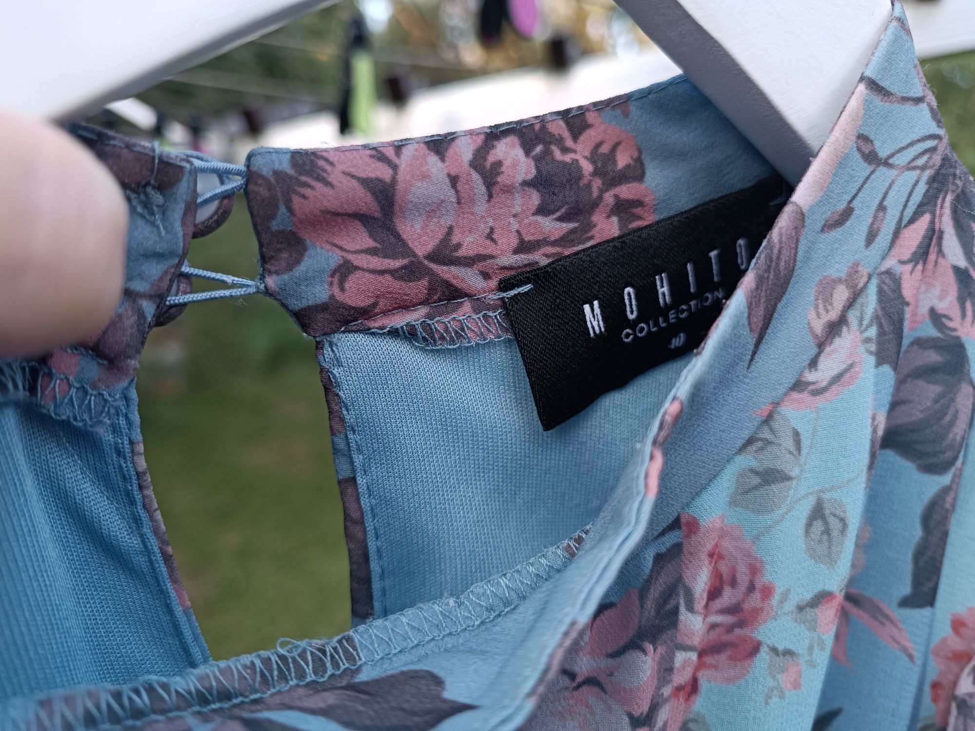 Sukienka Mohito 40 L Falbany falbanki romantyczna Boho Hippie lekka