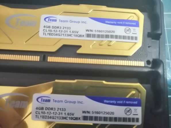 Высокоскоростная память DDR3 8GB (2x4GB) 2133MHz Team Vulcan Yellow