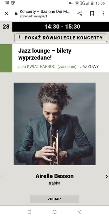 4 bilety na koncert 28 (niedziela godz. 14:30), szalone dni muzyki