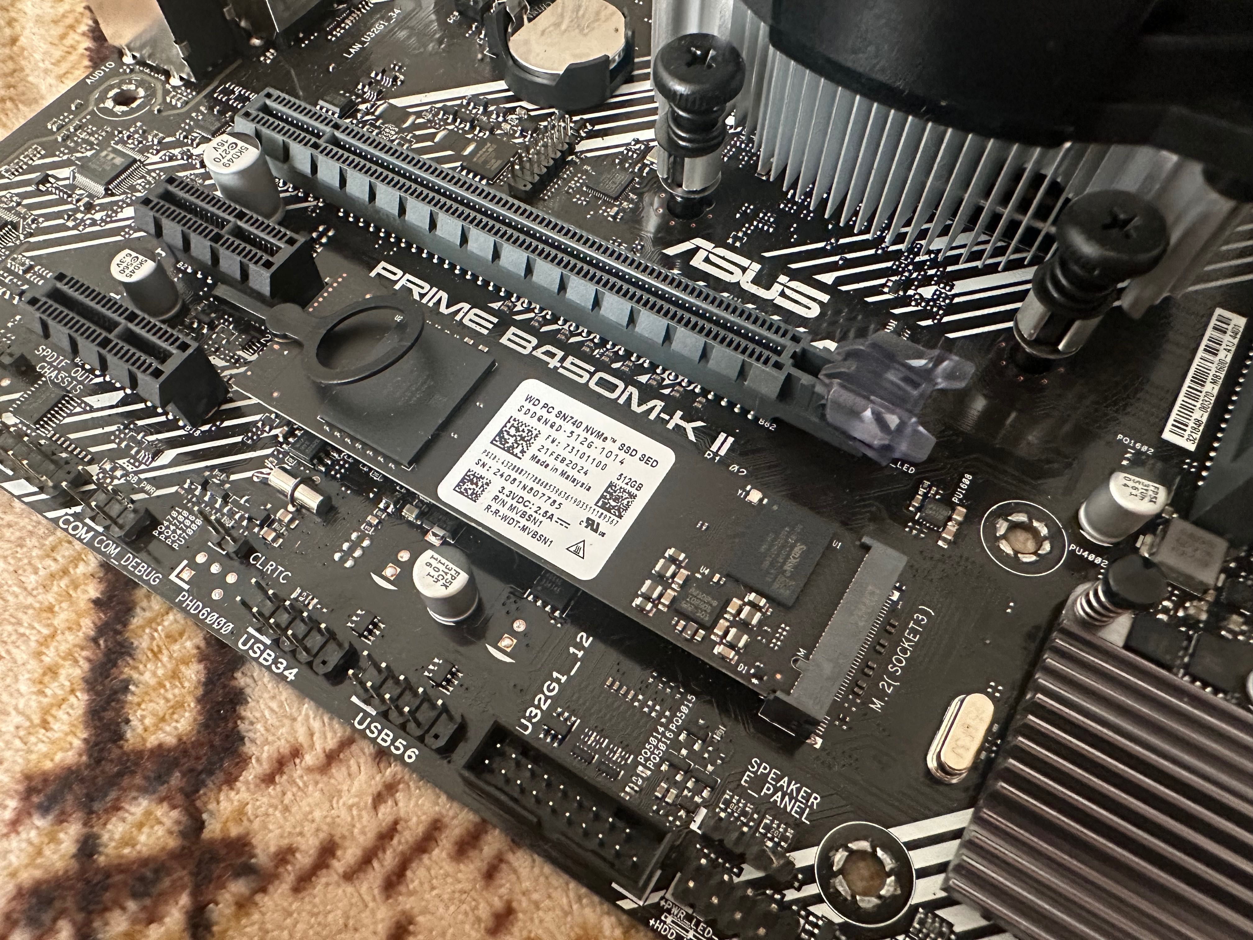 Комплект ASUS Prime B450M-KII+CPU AMD Ryzen 3 3200G DDR4 8Gb М.2 512Gb