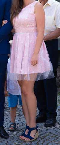 Różowa jasnoróżowa sukienka okolicznościowa 38 M Insid wesele chrzciny