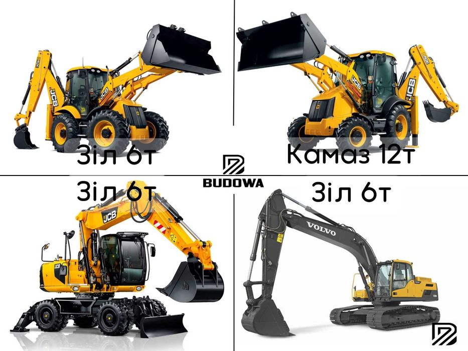 Послуги Екскаватора JCB 3cx Самоскид Камаз до 15т | Оренда Васильків