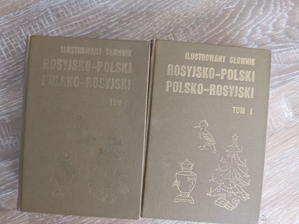 Słowniki:  polsko rosyjski, rosyjsko polski tom I i II