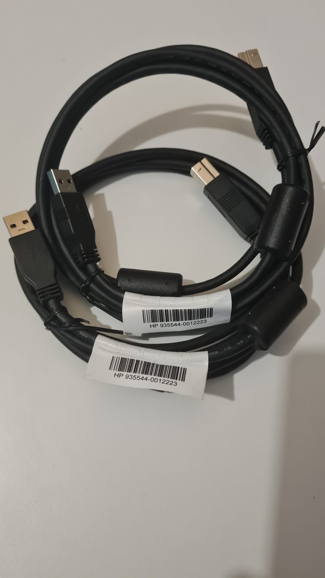 2 x nowe przewody oryginalne HP USB-A do USB-B