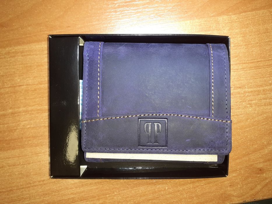 Paolo Peruzzi portfel skóra naturalna fioletowy