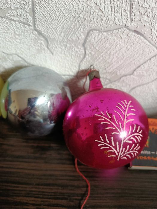 4 шт одним лотом елочная игрушка Шар СССР