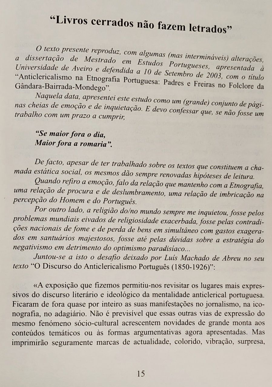 O Clero na Etnografia Portuguesa