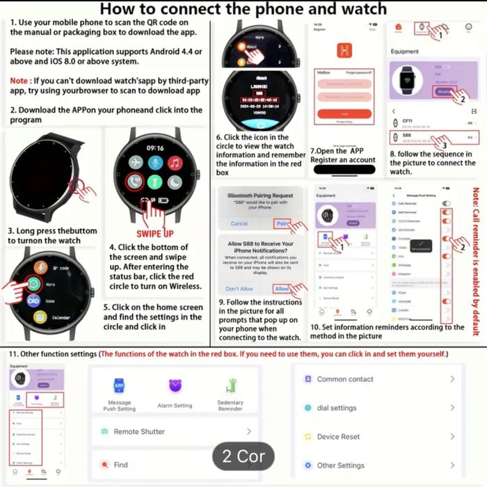 Hiphone Smartwatch with Phone Connectivity64564064409729124