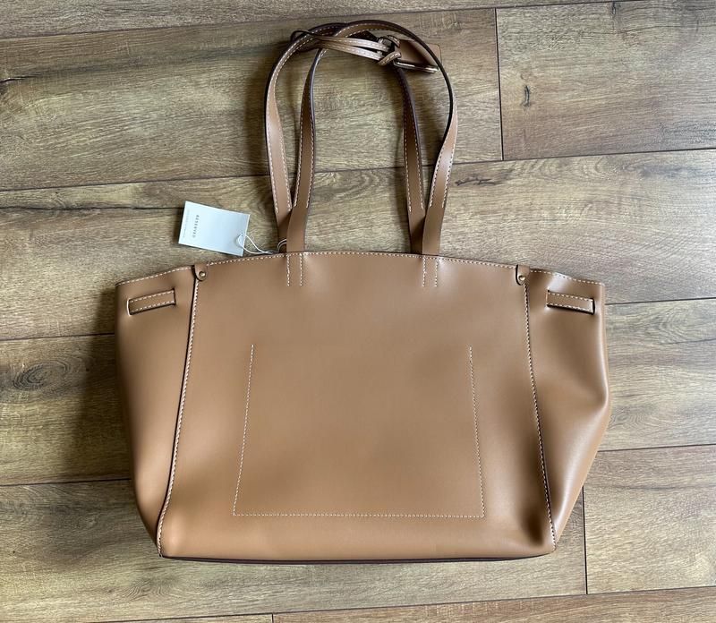 Сумка коричнева жіноча вмістка reserved трендова шопер великс