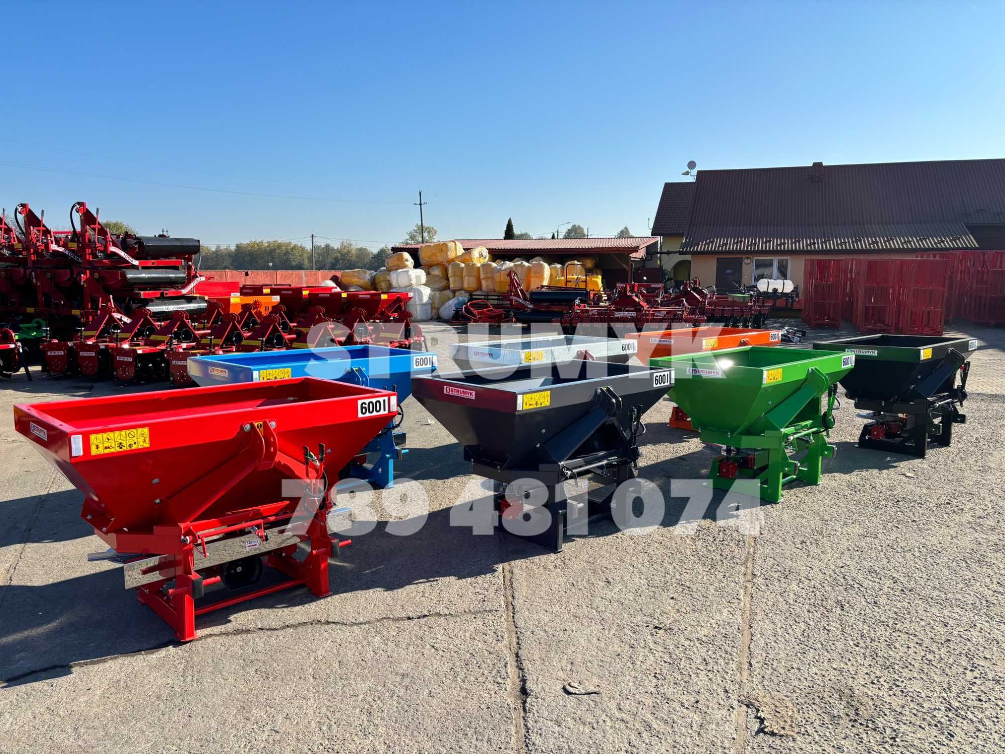 rozsiewacz nawozu/siewka dwutalerzowy STRUMYK/tytan/plandeka/hydraulik
