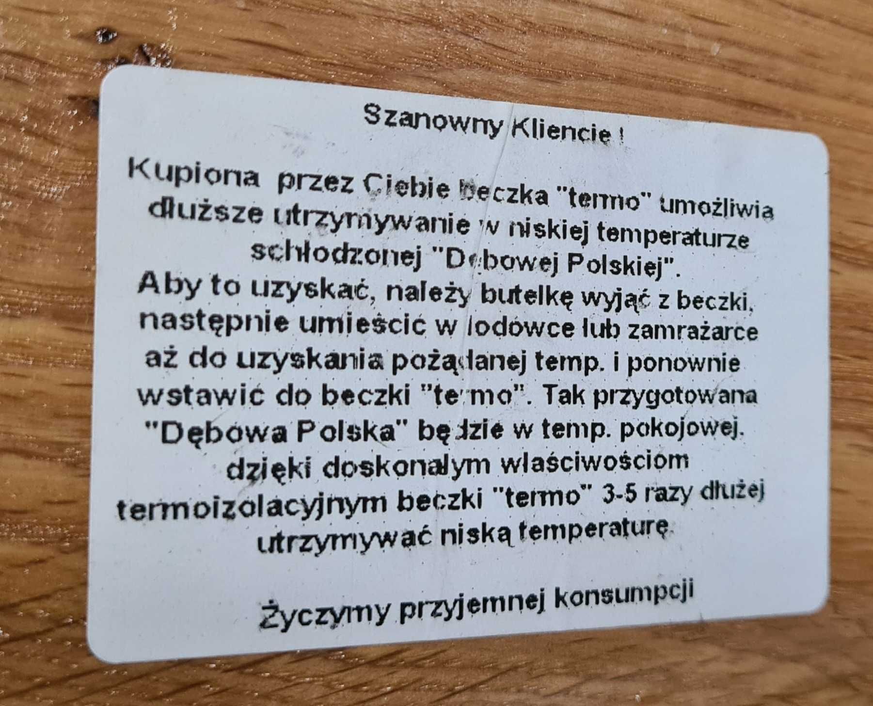 Beczka "termo" dębowa 0,7l