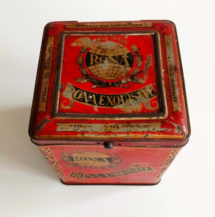Stara puszka herbata RONA vintage