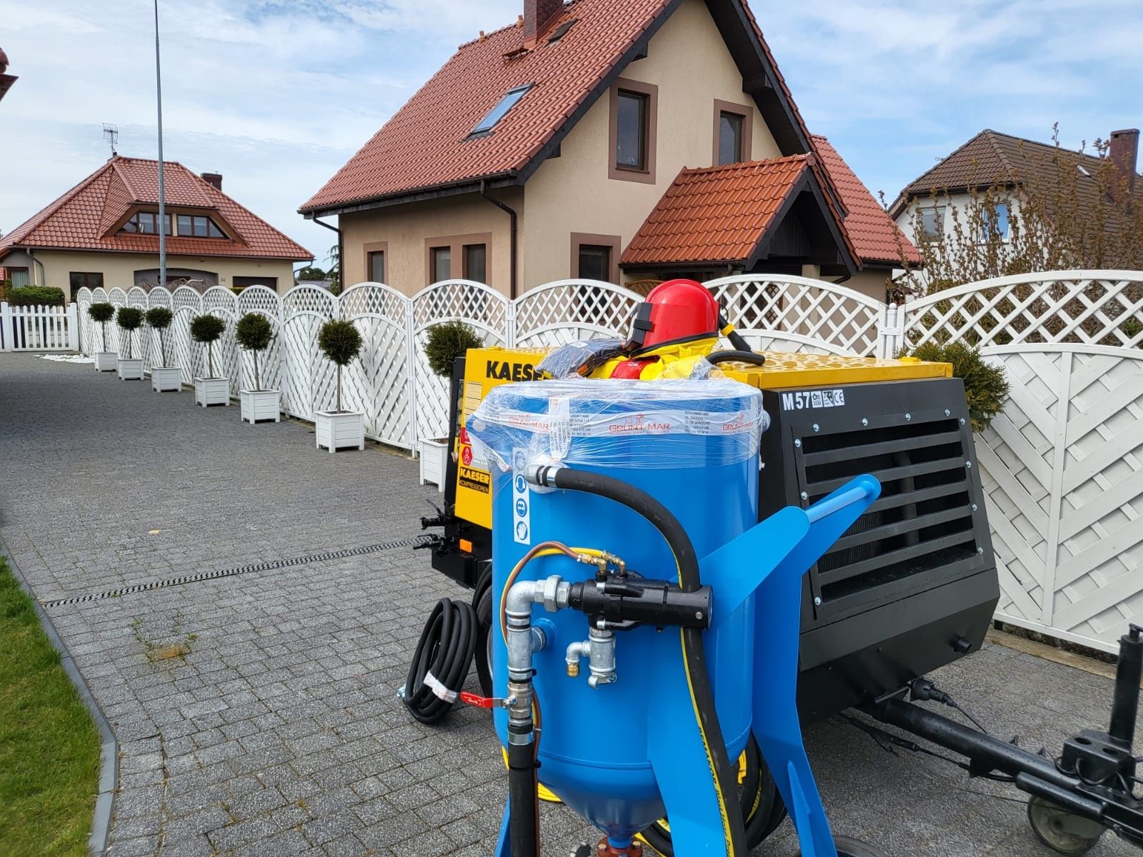 Piaskarka kompresor komplet zestaw dostawa szkolenie gratis