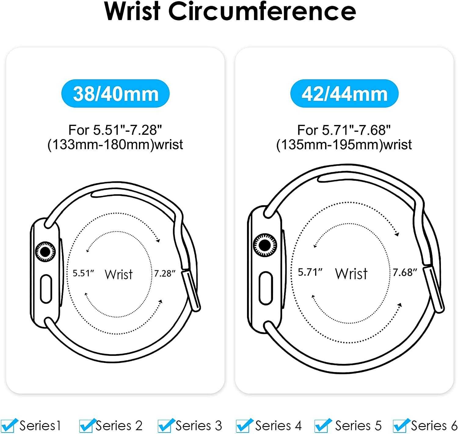 Pasek do smartwatcha iWatch, 11-pak, silikonowy