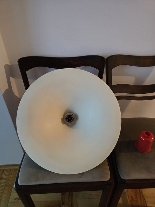 lampa wisząca pomarańczowa czerwona loft Polam 12.Z.415/R niekompletna