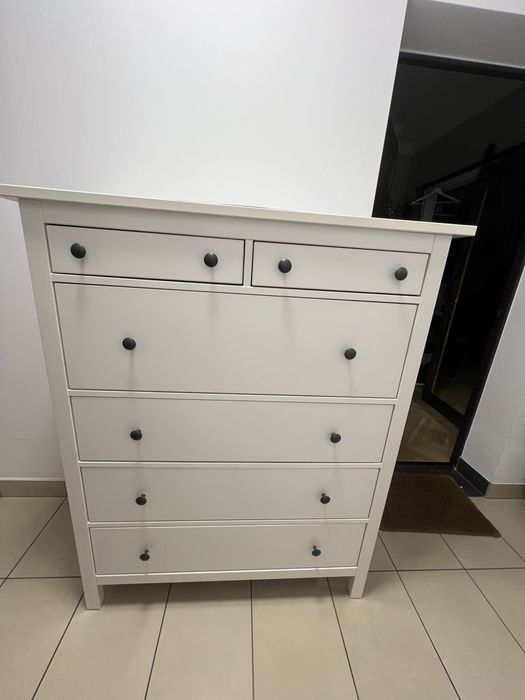 Komoda Ikea Hemnes biała drewniana