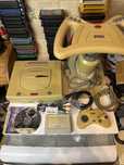 Zestaw Sega Saturn - konsola, pad, kierownica, gra, karta pamięci, AV