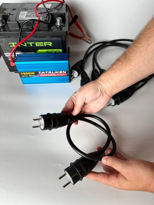 Кабель вилка-вилка для інвертора, Bluetti, ecoflow, резервне живлення