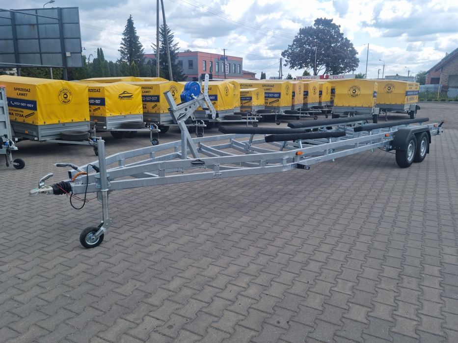 Przyczepa podłodziowa 3500kg KamCzepka knott nowa do 980 dł do łodzi