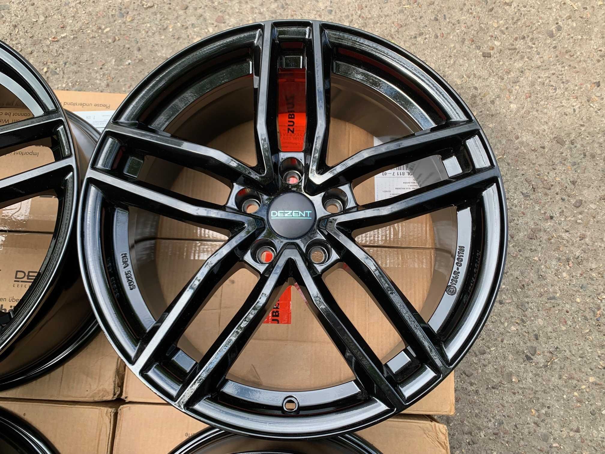 4x alufelgi DEZENT TR black 18"x8" rozstaw 5x112 ET39 AUDI A4 A5 A6 A7