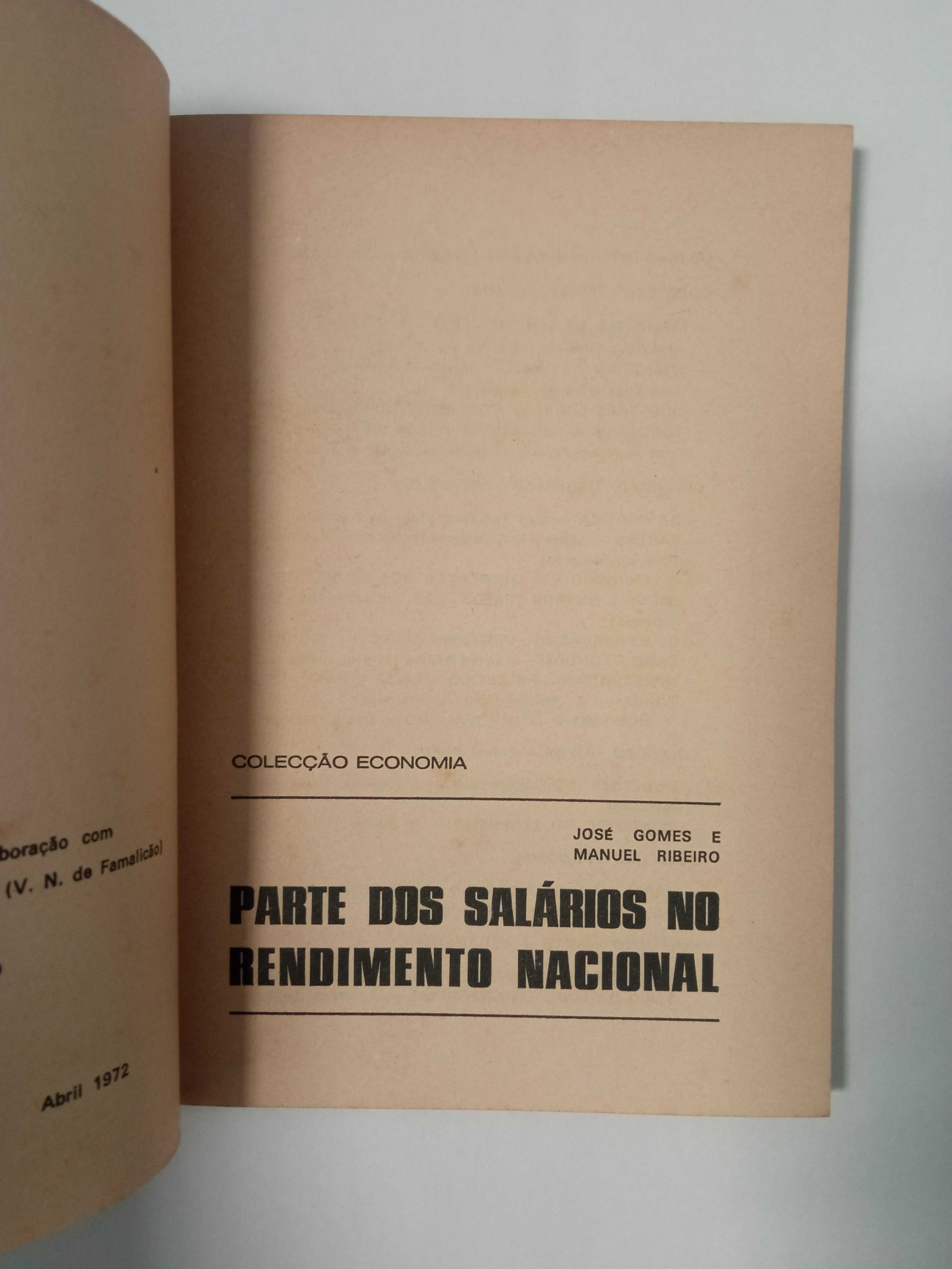 Parte dos salários no rendimento nacional, de José Gomes e M. Ribeiro