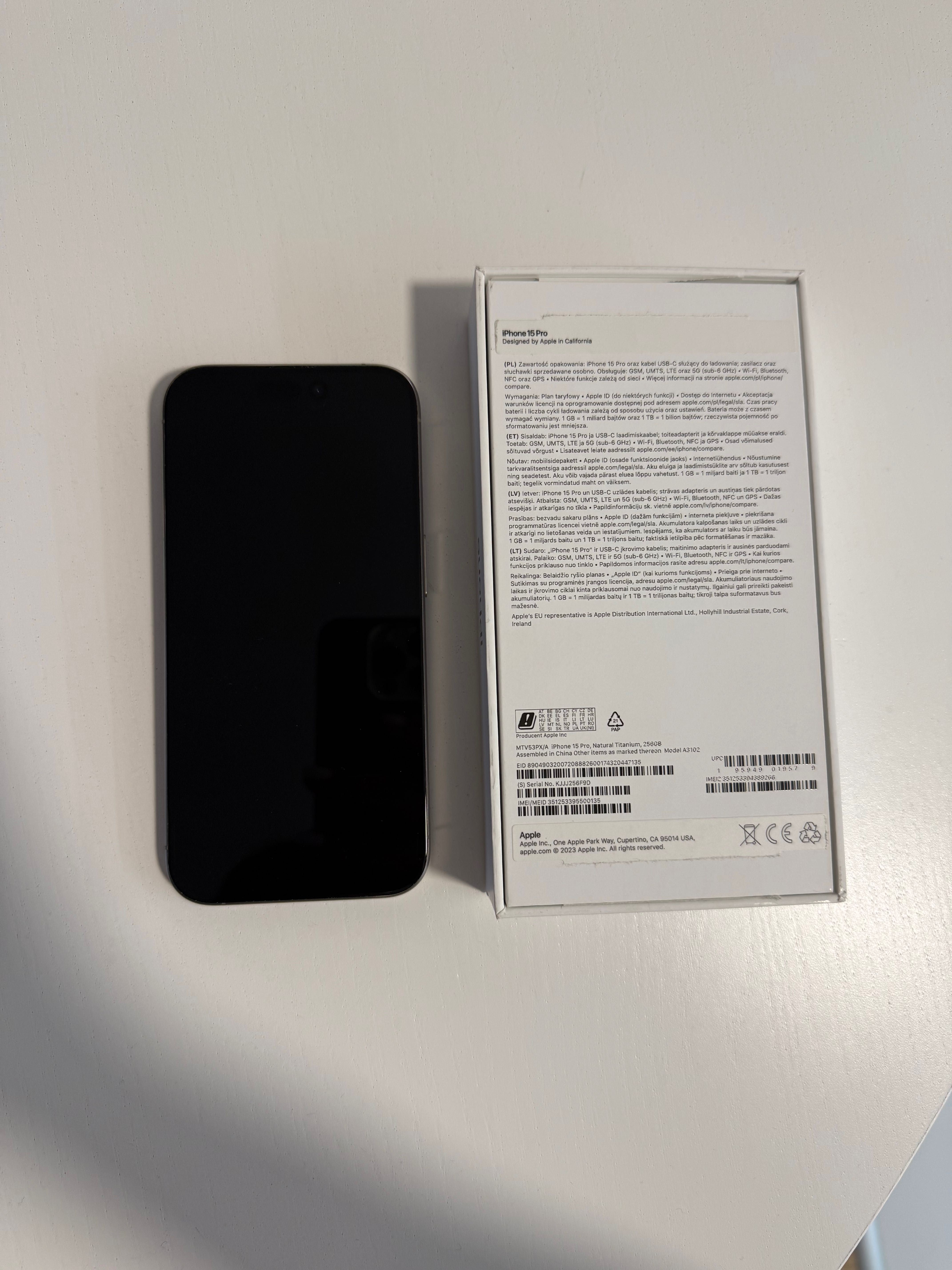 iPhone 15 Pro 256 GB – Natural Titanium
