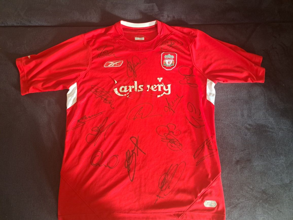 Koszulka Oryginalna Liverpool 2005r. z autografami