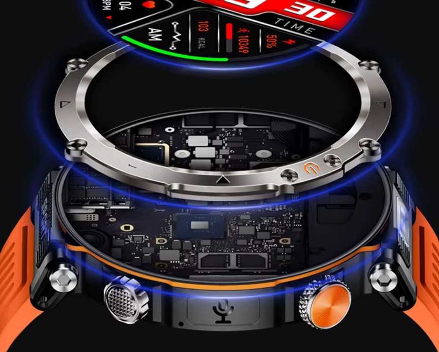 SmartWatch HT30 Wysokiej jakości 1,7-calowy HD ekran ,Latarka  -czarny