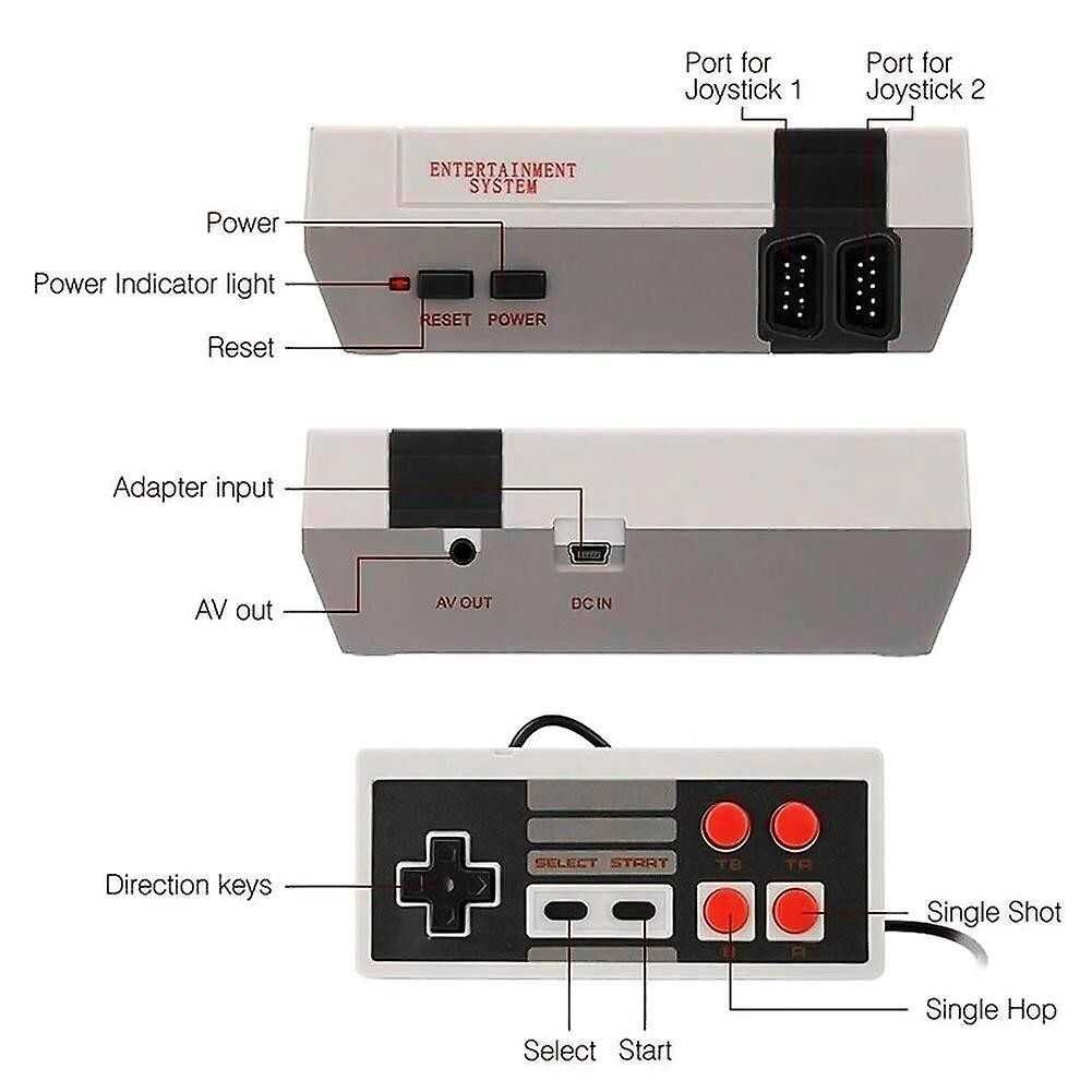 Consola retro AV com 2 comandos 400 jogos