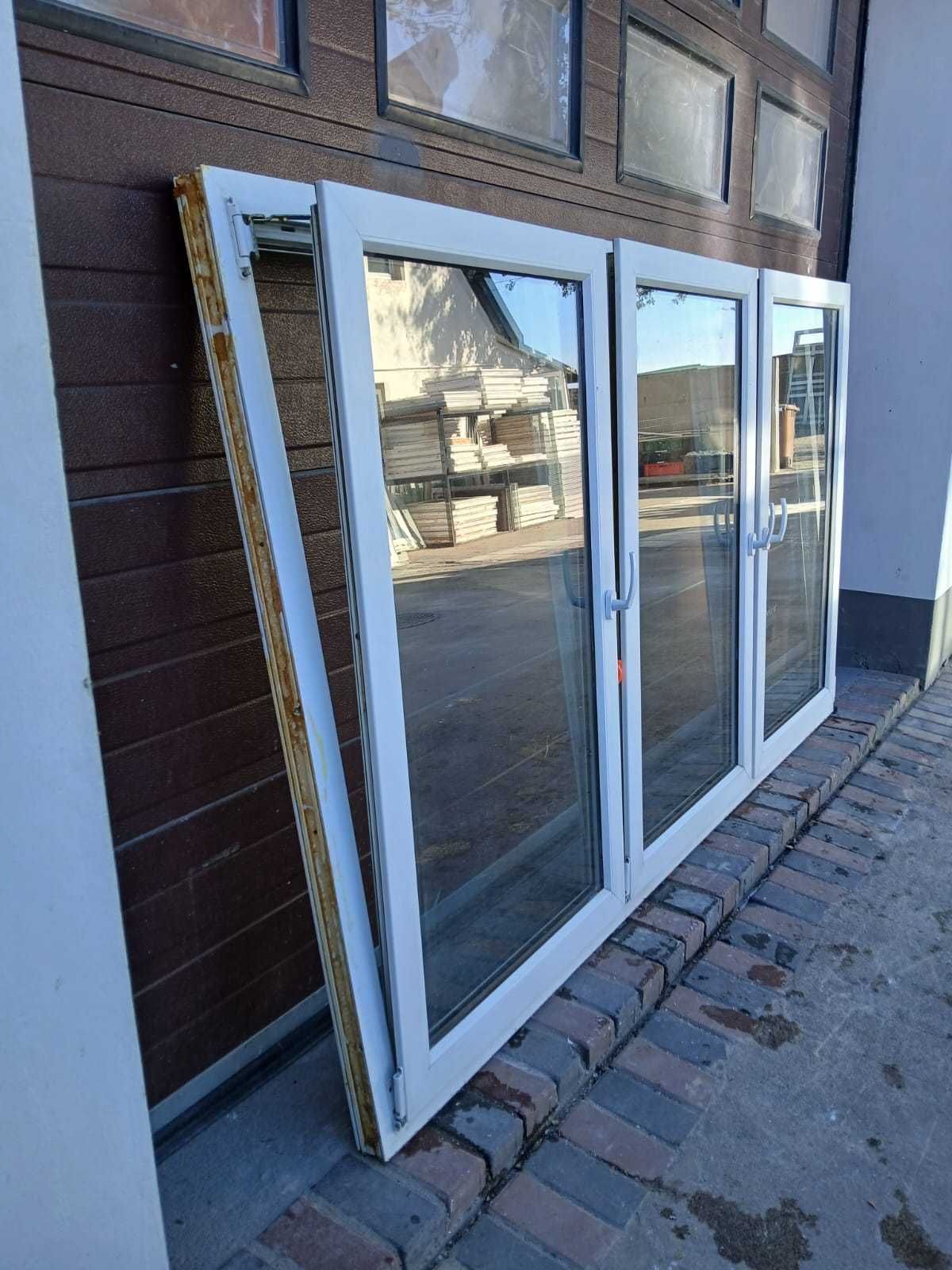 Okno trzyskrzydłowe otwierane uchylne 251x150 pcv okna DOWÓZ CAŁY KRAJ