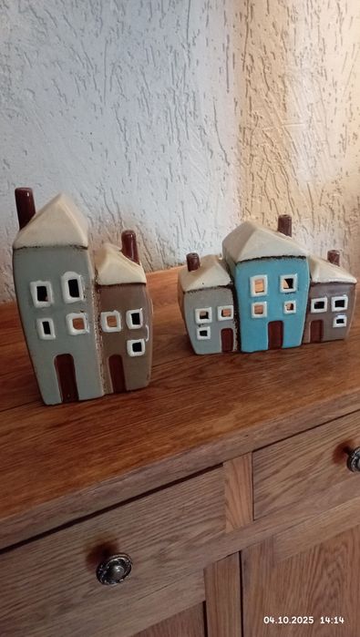 Керамічні будиночки підсвічники