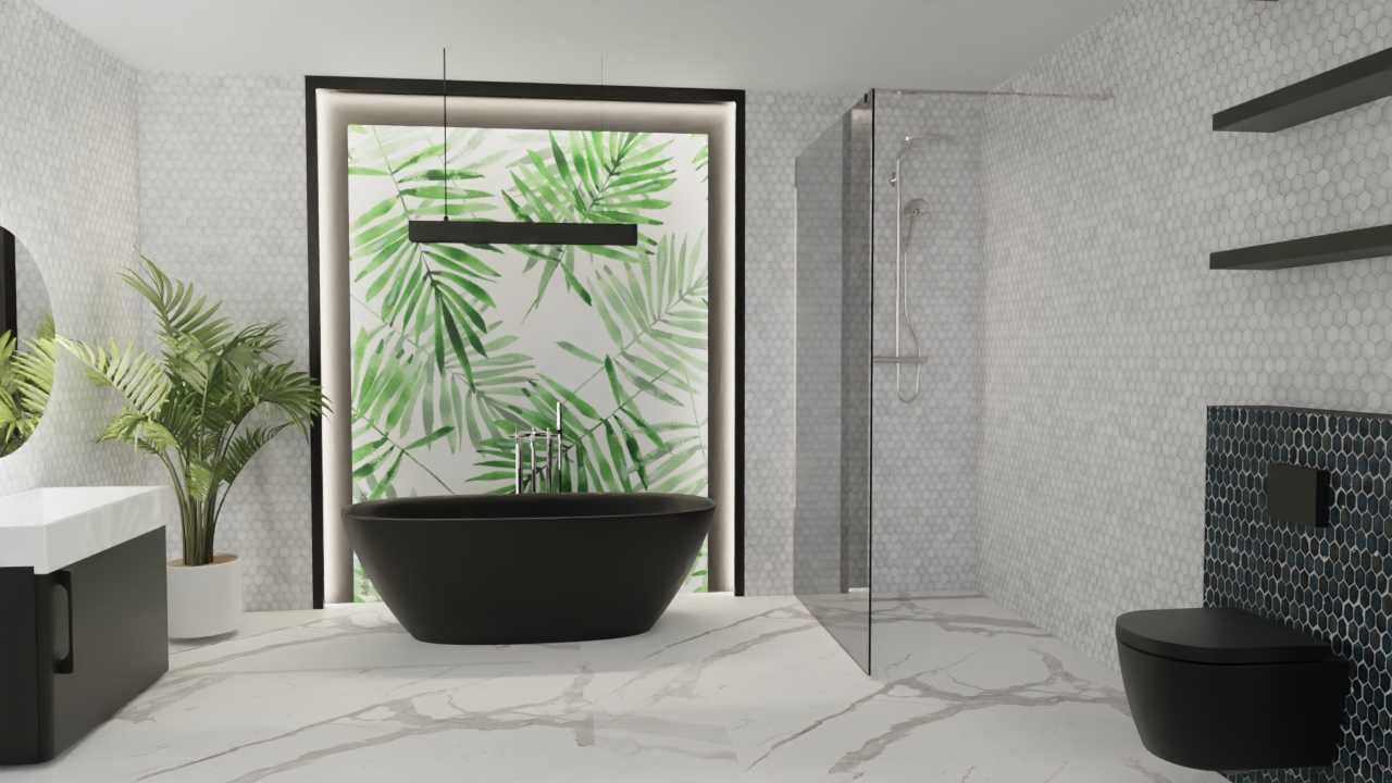 Szklana tafla przy wannie, prysznicu 100 x 200cm szkło hartowane 4mm