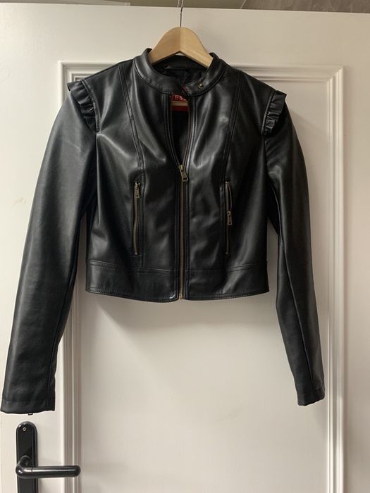 Guess kurtka falbanki ekoskóra nowy model