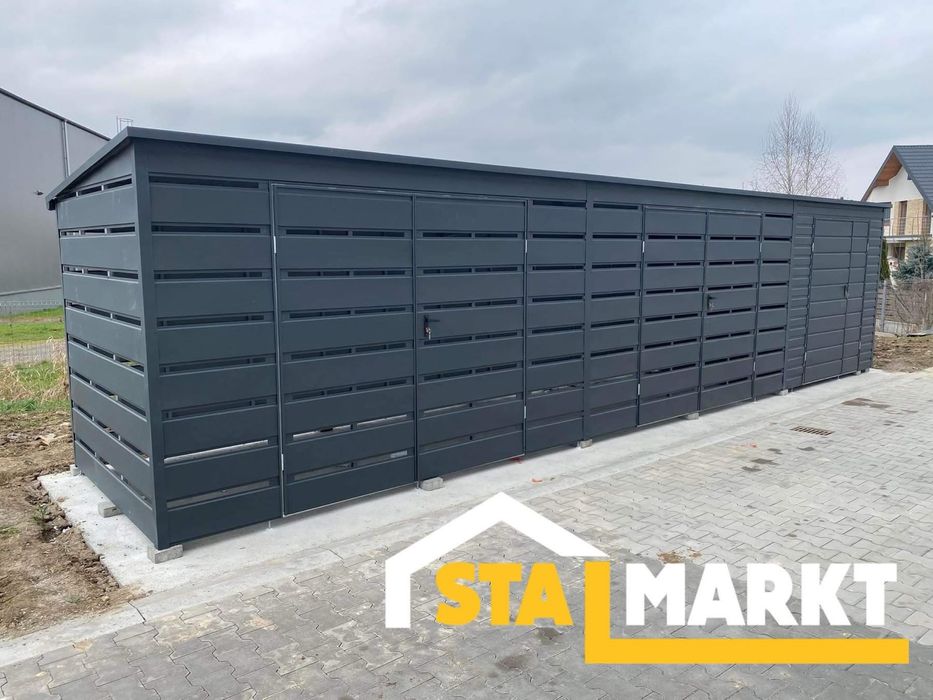Nowoczesna wiata garażowa 9,5m x 2m – solidna konstrukcja