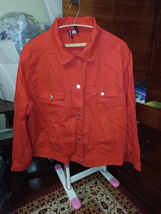 Джинсова жіноча курточка великого розміру батал 3Х 56-58 р