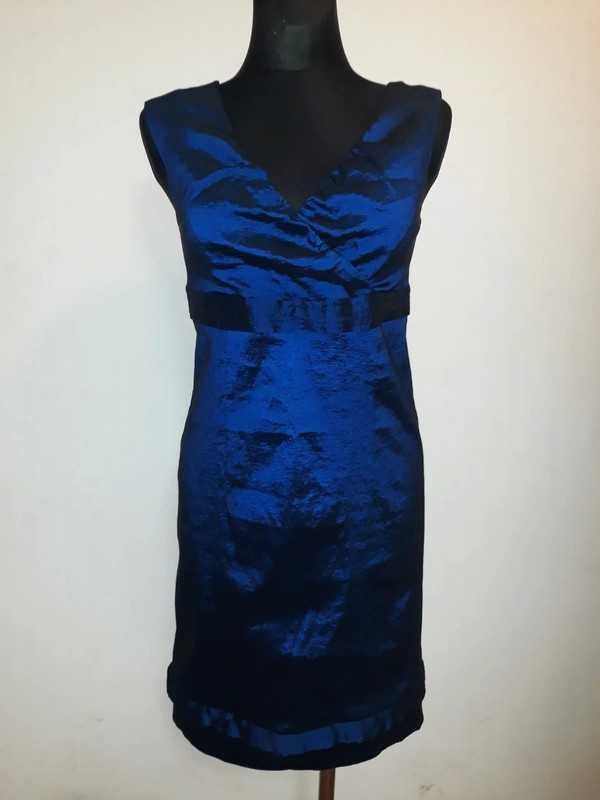 Marconi Fashion L/XL Piękna Suknia metaliczny niebieski