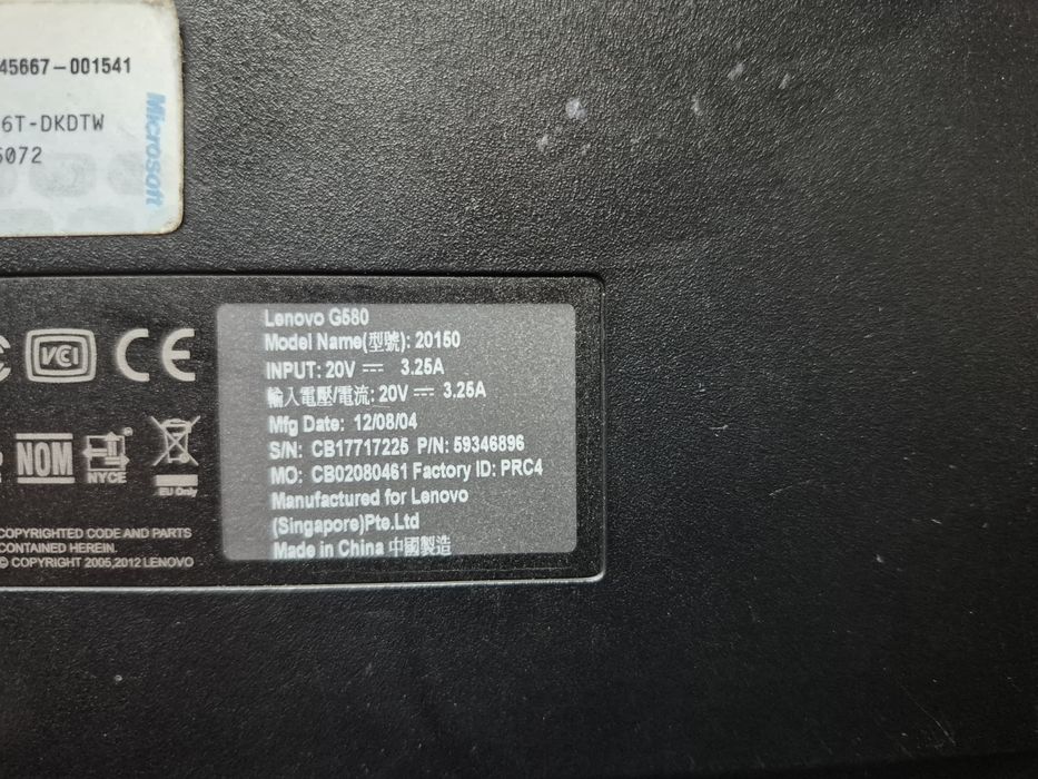 Laptop Lenovo G 580 i3