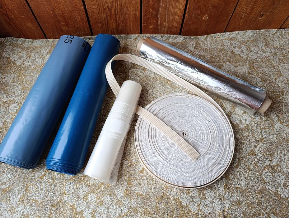 Роллетный ремень, Мешки полиэтиленовые  65литров, Фольга немецкая