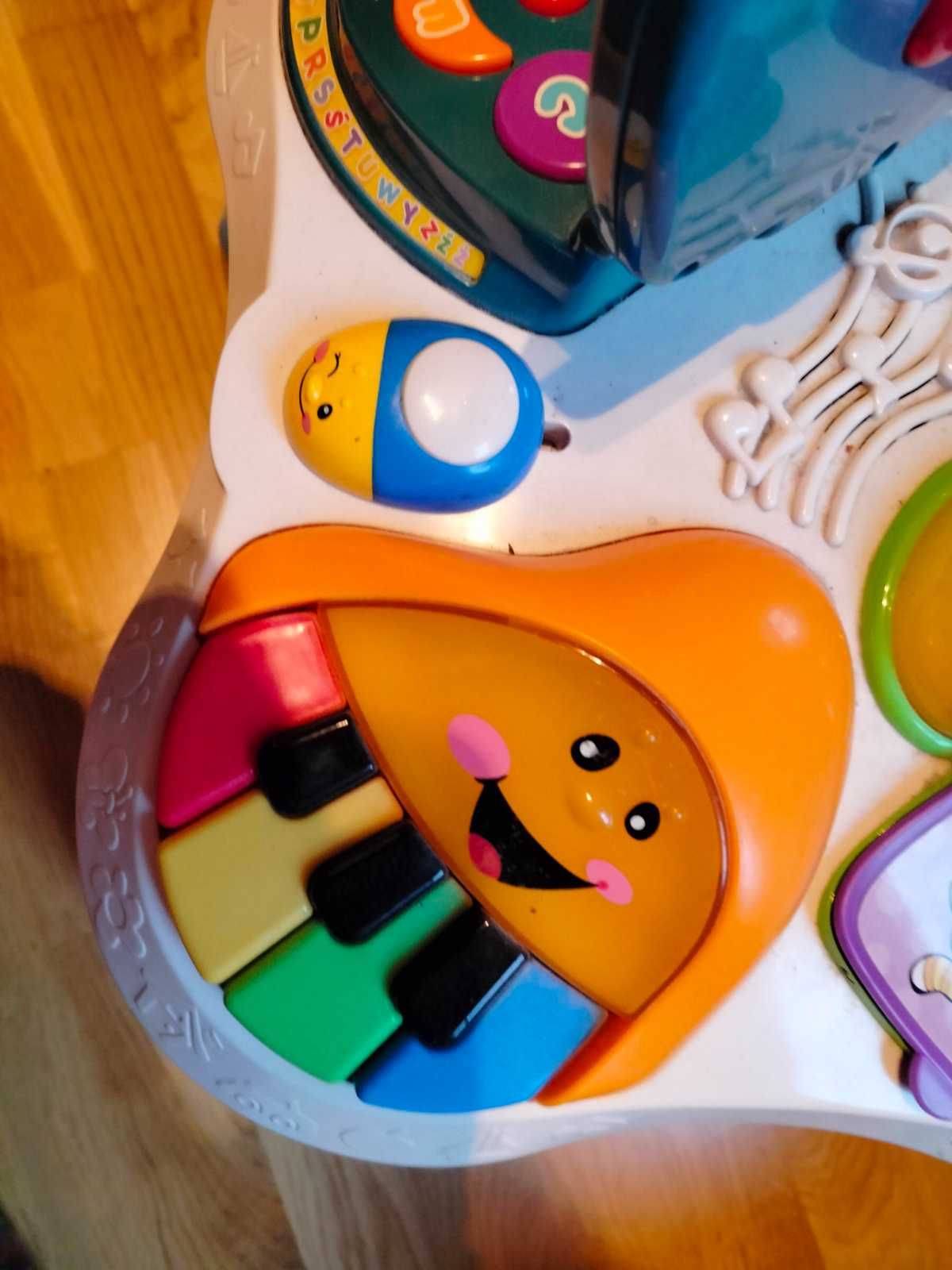 Stoliczek edukacyjny Fisher Price polsko-angielski słuchawka telefon