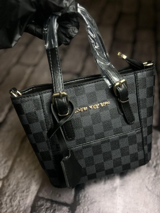 EXCLUSIVE LOUIS VUITTON Женская сумка с ручками LV черный шопер люкс