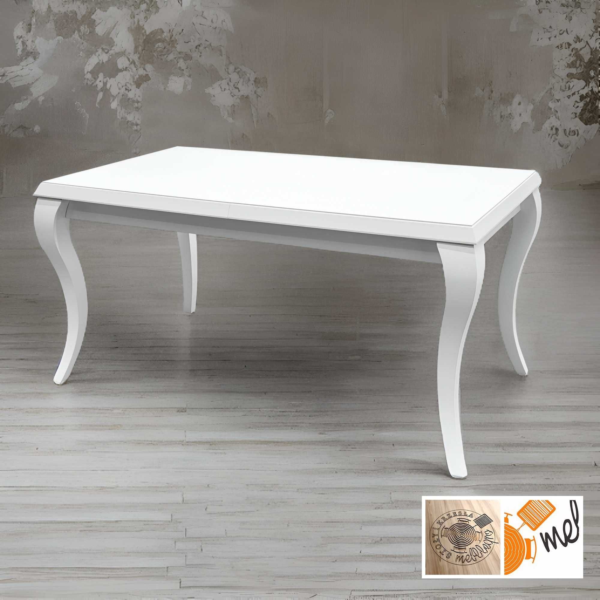 Elegancki Biały Stół S32 Ludia Rozkładany Glamour 160x90 do 240 CM