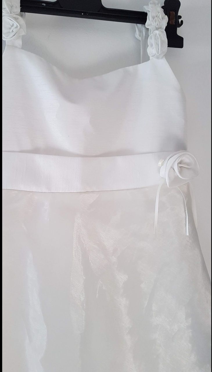 Vestido elegante de cerimónia menina 9 anos - 134cm branco pérola