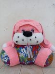 Peluche grande cor de rosa