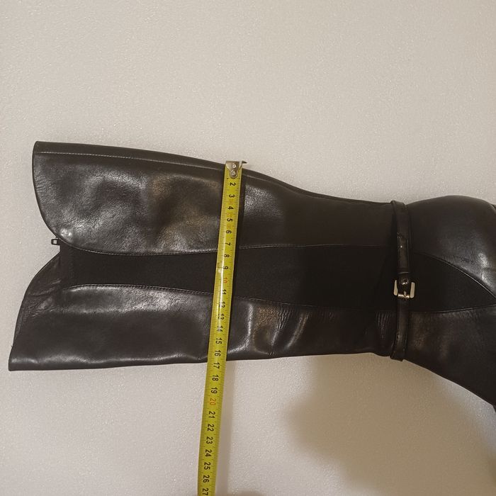 Buty, kozaki skórzane,  39 , szeroka łydka okazja