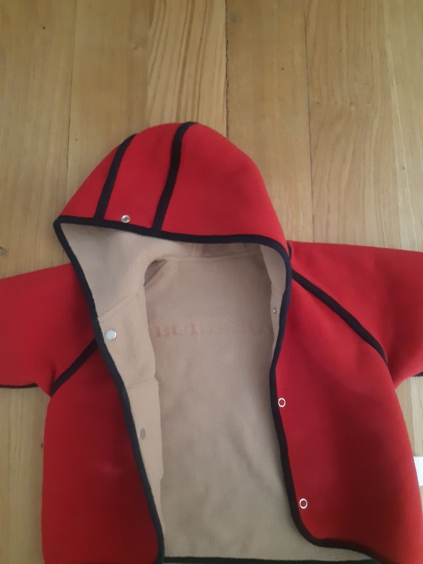 Mega kurteczka/płaszczyk 3 w 1 styl Burberry r 12m/74 - 80 cm