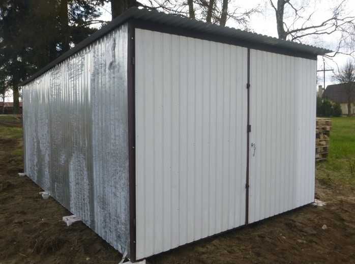 Garaże blaszane BUDOWA Garaż blaszany 3x5 Blaszak na budowę SCHOWEK