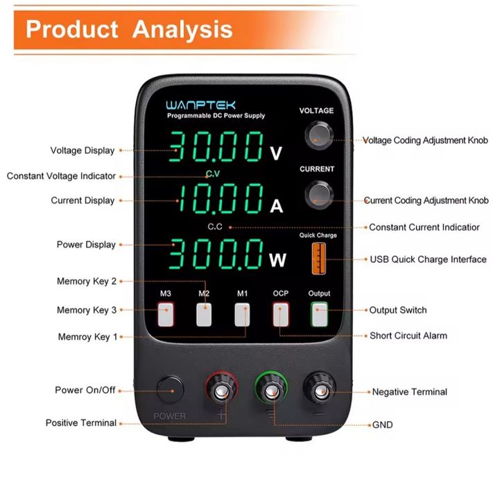 Fonte de bancada 30v 10A