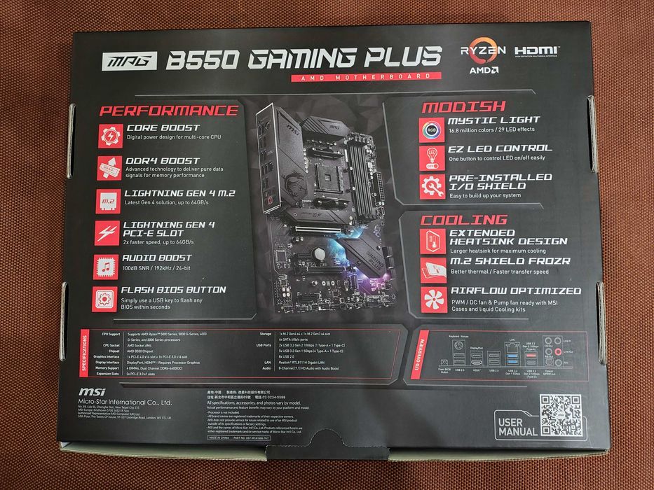 Материнська плата MSI MPG B550 Gaming Plus socket AM4