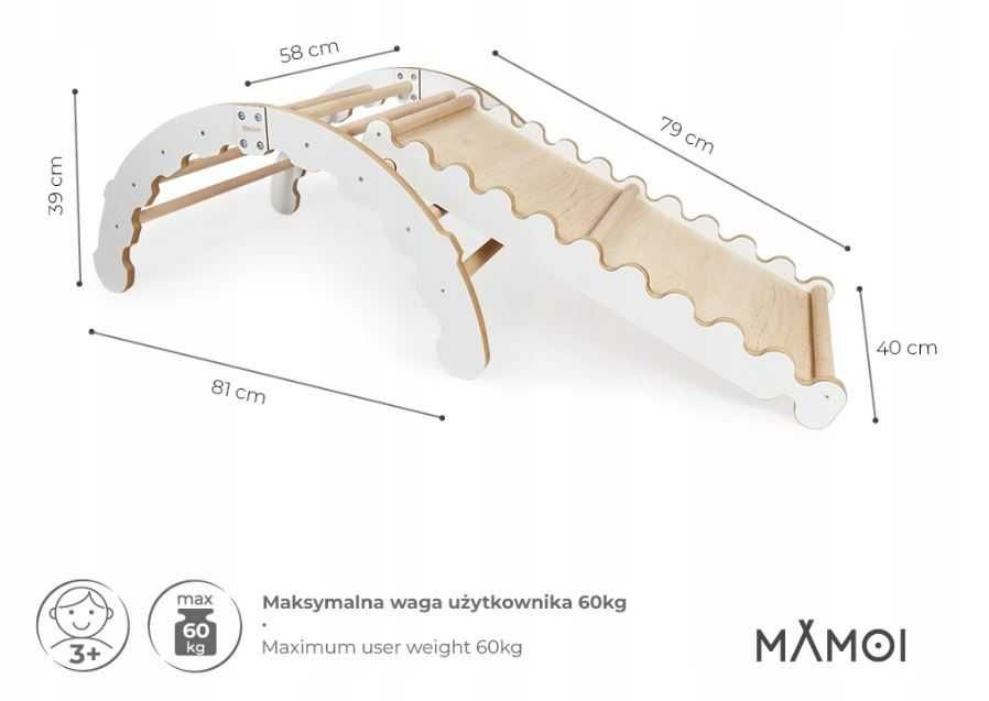 MAMOI bujak drabinka bujaczek drewniany dla dzieci