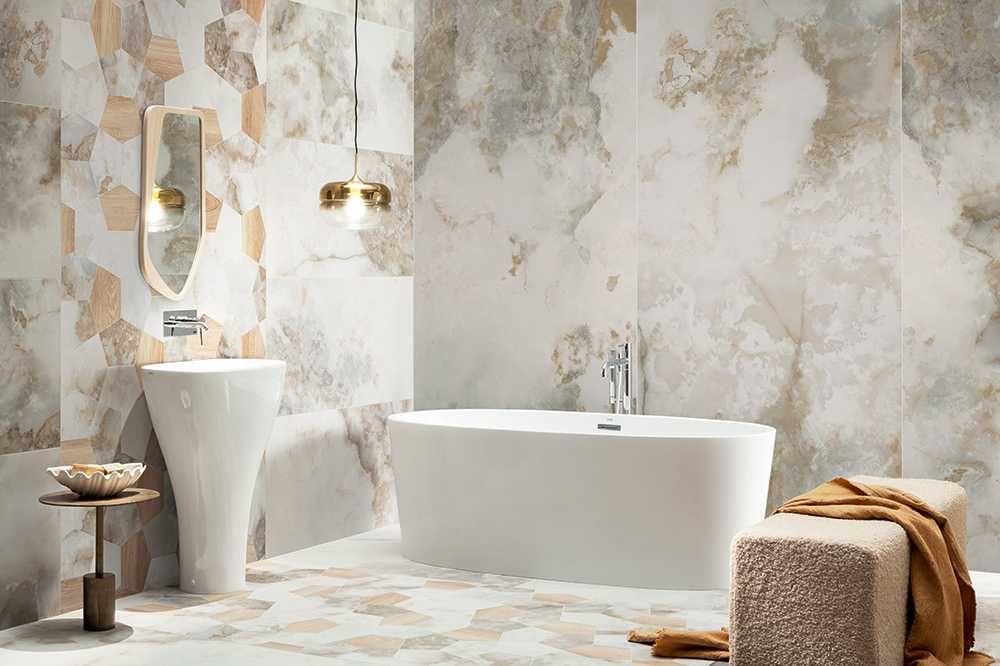 Płytka XXL TUBĄDZIN ONICE BIANCO 274,8×119,8 matowa tanie płytki